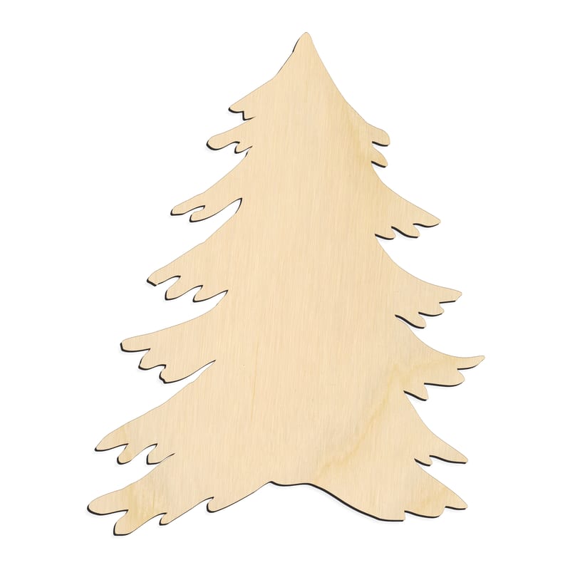 Laser-cut baltic birch silhouette of CHRISTMAS TREE LAYERED