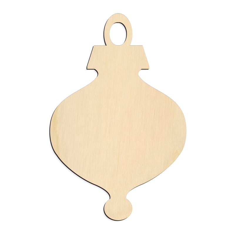 Laser-cut baltic birch silhouette of CHRISTMAS TREE ORNAMENT FINIAL