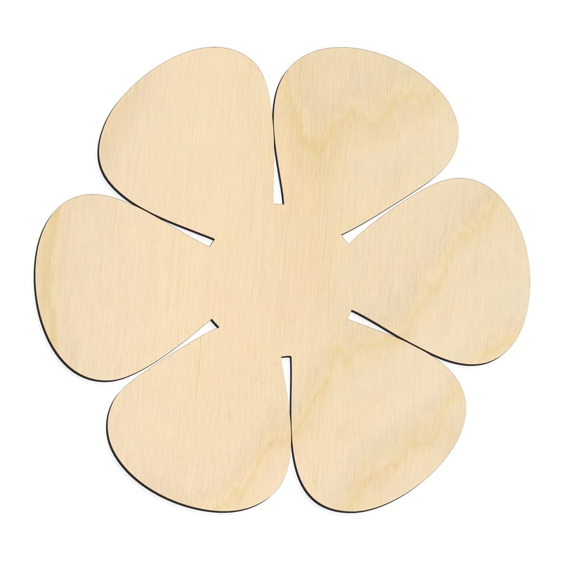 Laser-cut baltic birch silhouette of CLASSIC FLOWER BLOOM