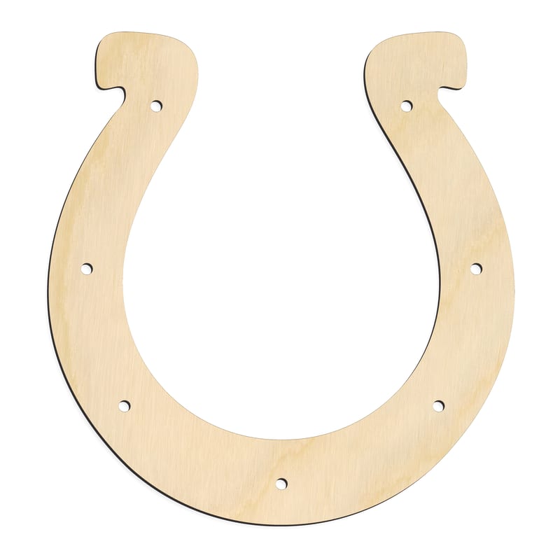 Laser-cut baltic birch silhouette of CLASSIC HORSE SHOE
