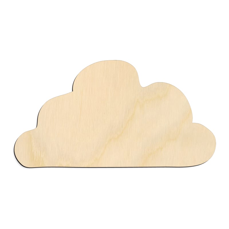 Laser-cut baltic birch silhouette of CLOUD LOW WIDE