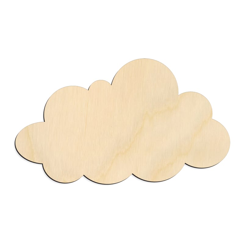 Laser-cut baltic birch silhouette of CLOUD ROUNDED SILHOUETTE