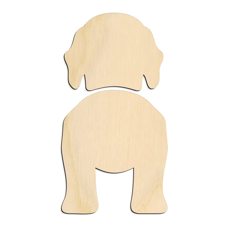 Laser-cut baltic birch silhouette of CLUMBER SPANIEL