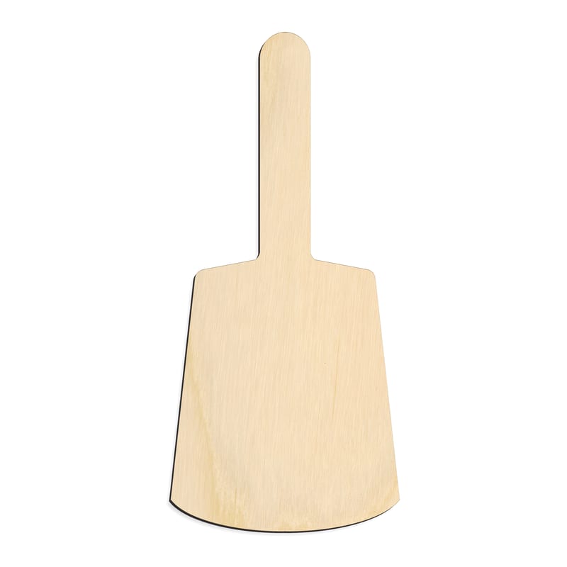 Laser-cut baltic birch silhouette of COW BELL