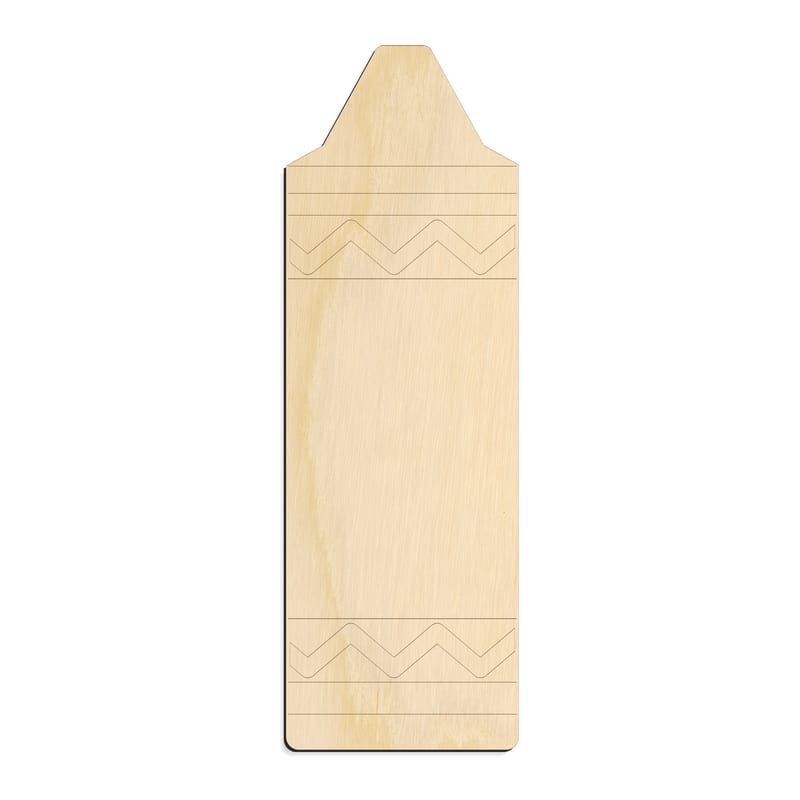 Laser-cut baltic birch silhouette of CRAYON