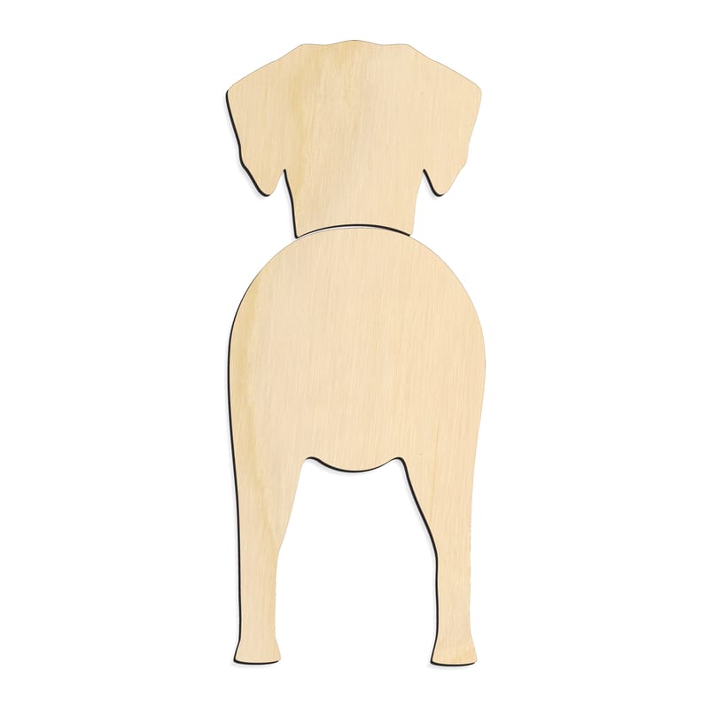 Laser-cut baltic birch silhouette of DALMATIAN TWO PIECE BACK VIEW