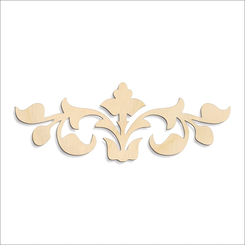 Laser-cut baltic birch silhouette of DECO BORDER