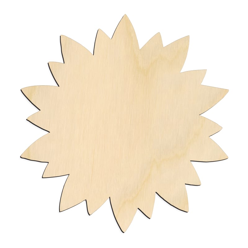 Laser-cut baltic birch silhouette of DETAILED SUNFLOWER SILHOUETTE