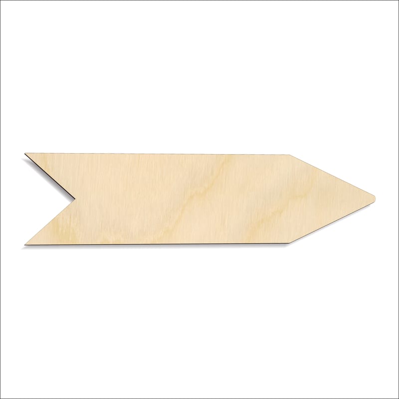 Laser-cut baltic birch silhouette of DIRECTION SIGN DOUBLE ARROW