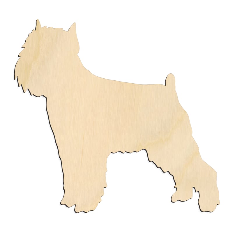Laser-cut baltic birch silhouette of DOG BRUSSELS GRIFFON SILHOUETTE