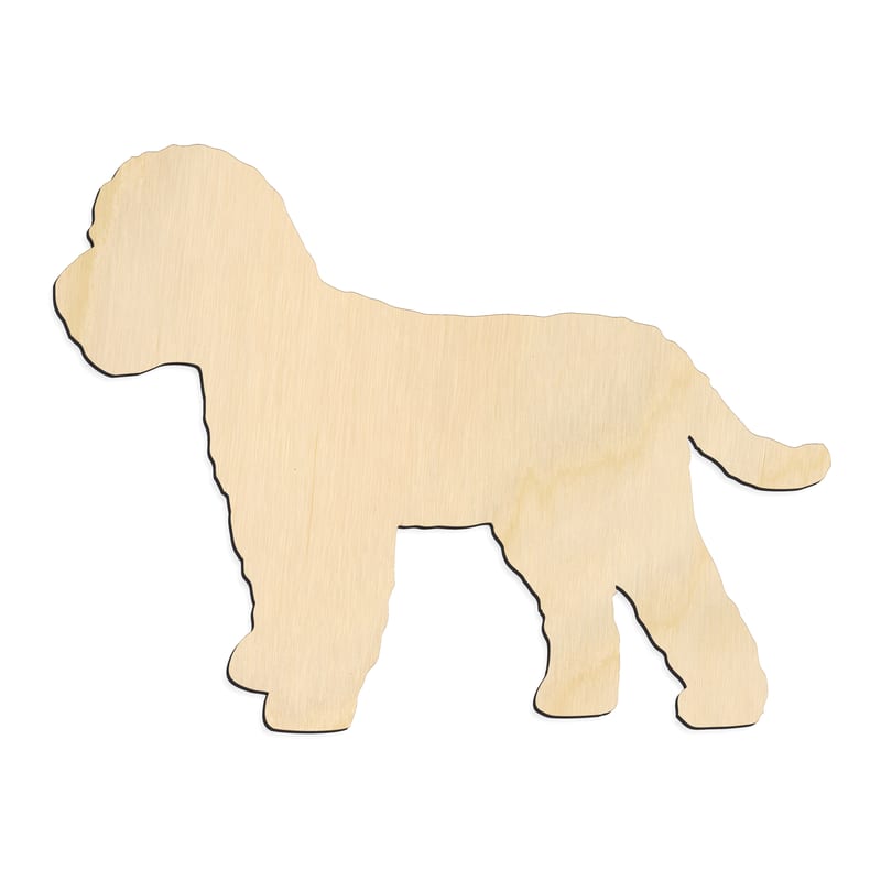 Laser-cut baltic birch silhouette of DOG SILHOUETTE CAVACHON