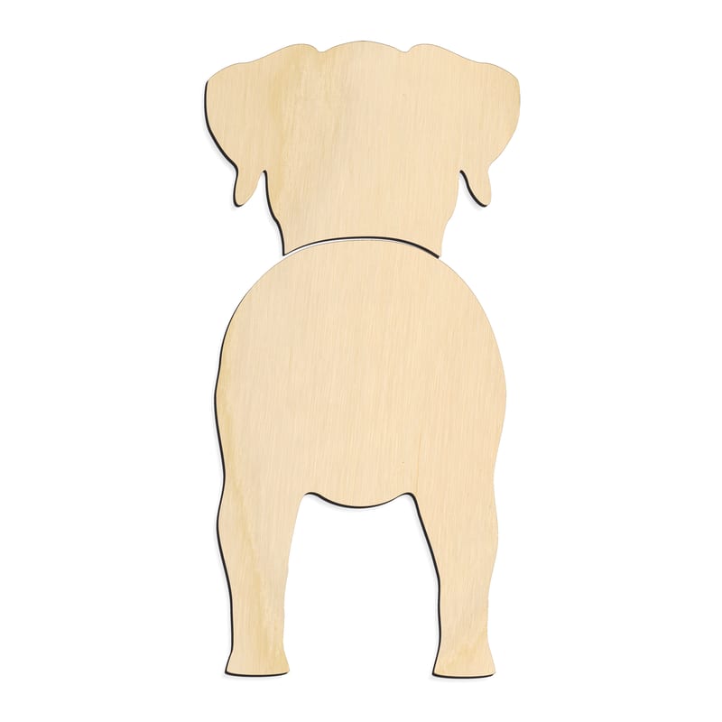 Laser-cut baltic birch silhouette of DOGO ARGENTINO