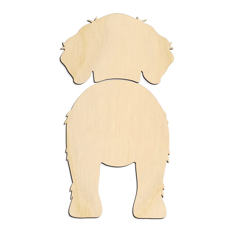 Laser-cut baltic birch silhouette of DRENTSCHE PATRIJSHOND