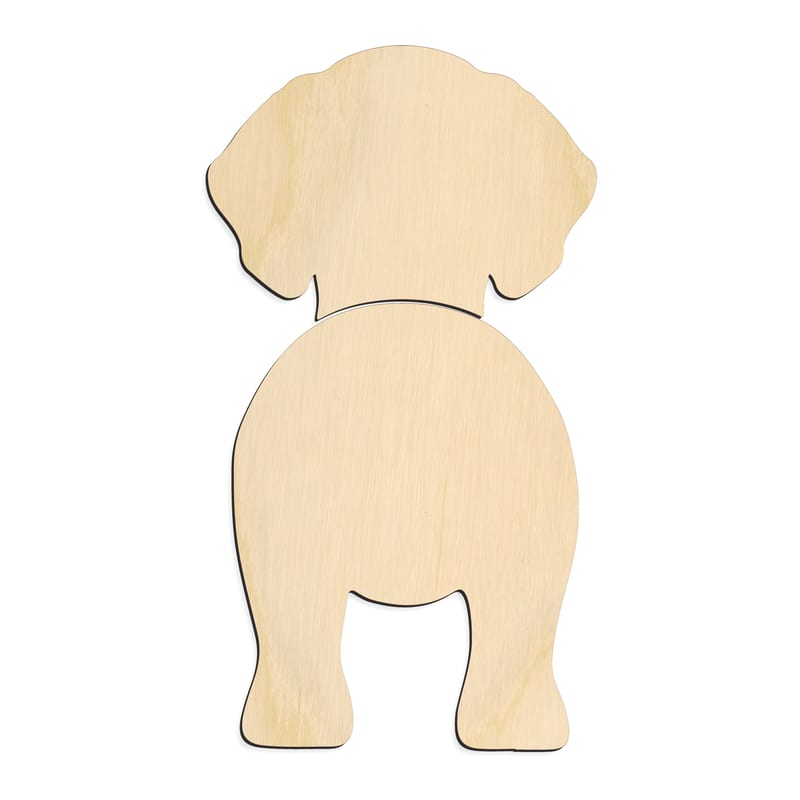 Laser-cut baltic birch silhouette of Drever Dog Silhouette