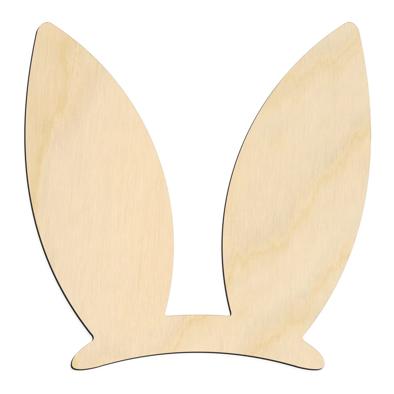 Laser-cut baltic birch silhouette of EASTER BUNNY EARS