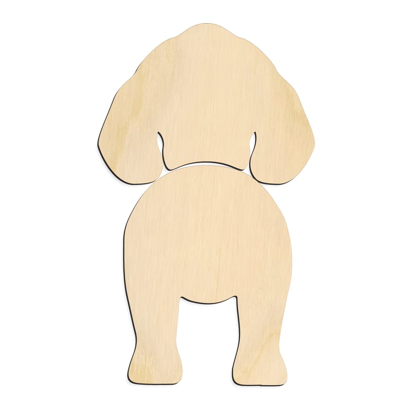 Laser-cut baltic birch silhouette of ENGLISH SPRINGER SPANIEL TWO PIECE BACK