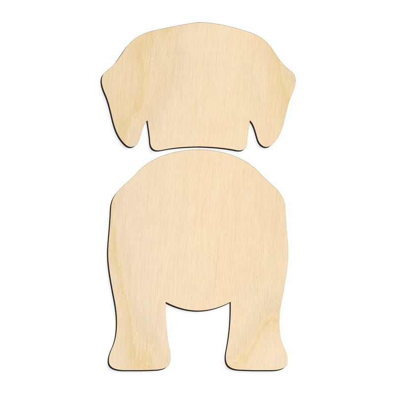 Laser-cut baltic birch silhouette of ENTLE BUCHER MONTAIN DOGS