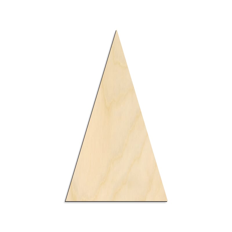 Laser-cut baltic birch silhouette of Equilateral Triangle