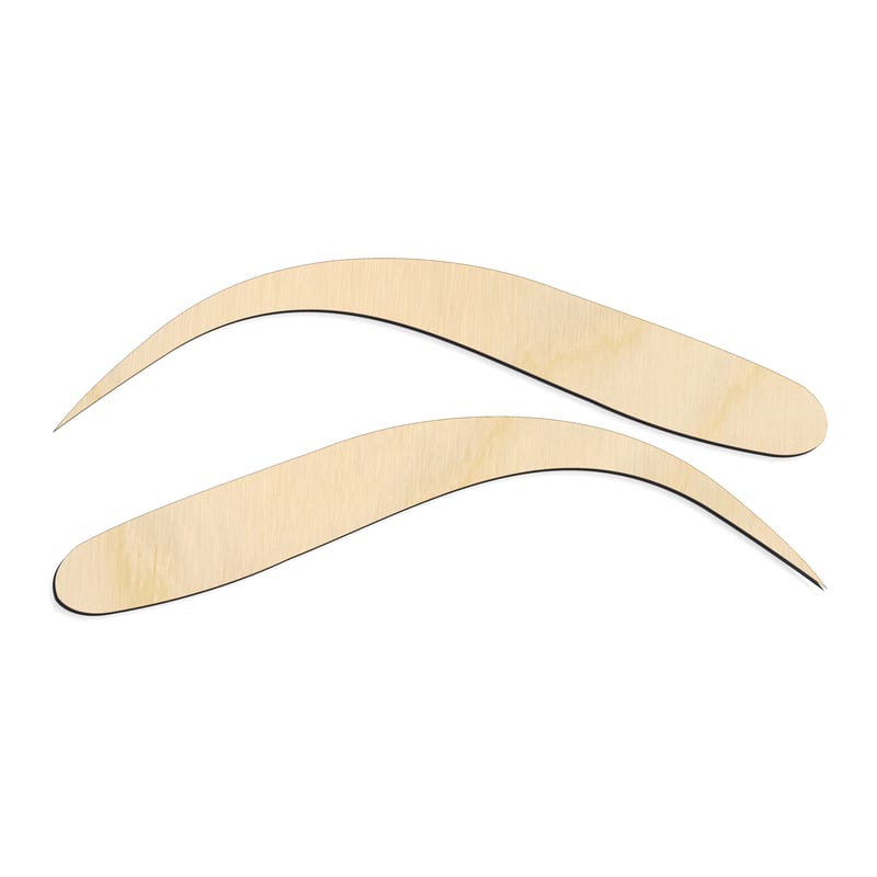 Laser-cut baltic birch silhouette of EYE BROWS