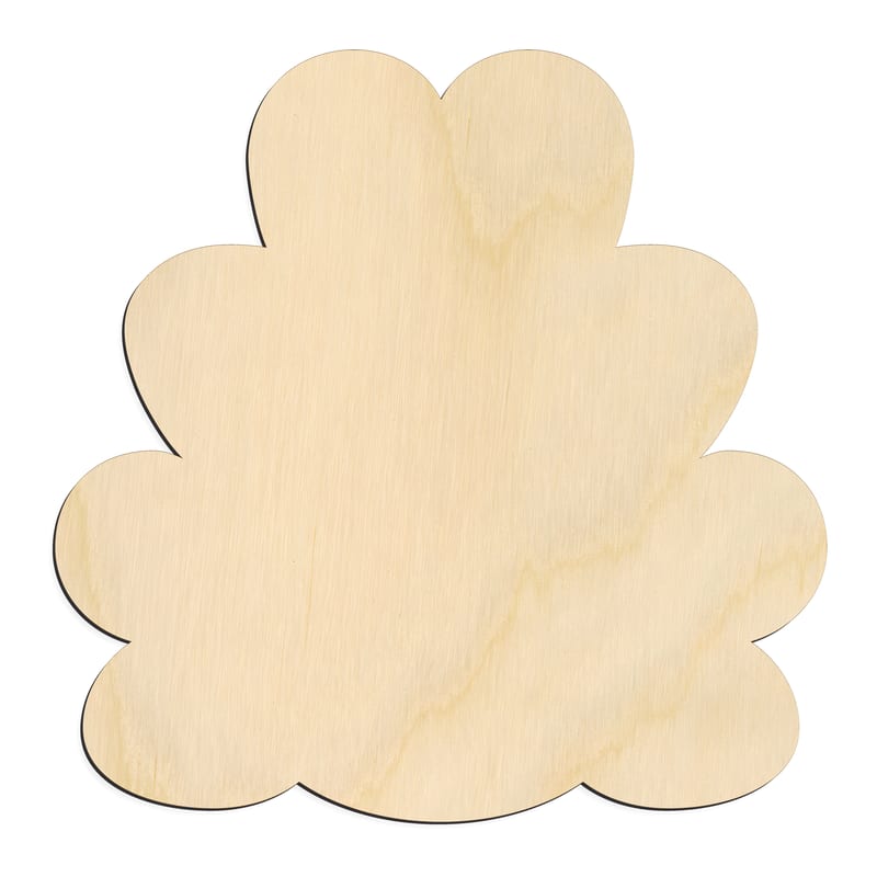 Laser-cut baltic birch silhouette of FIVE LOBED TURKEY TAIL