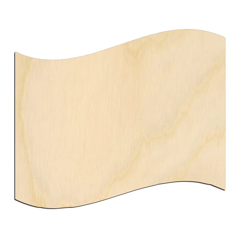 Laser-cut baltic birch silhouette of FLAG
