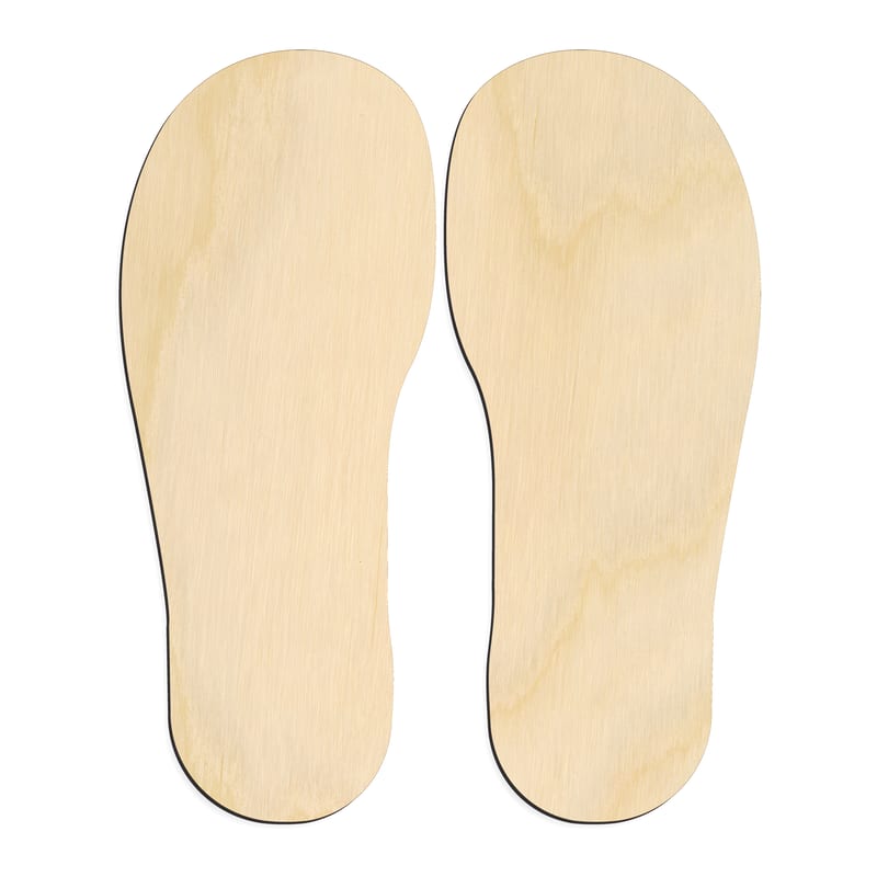 Laser-cut baltic birch silhouette of FLIP FLOPS SILHOUETTE