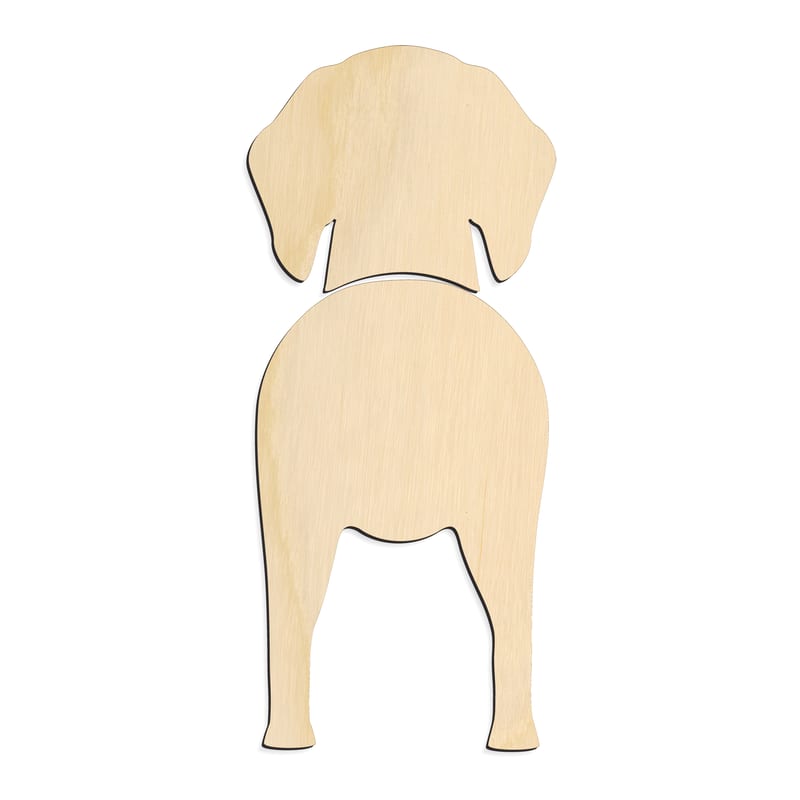 Laser-cut baltic birch silhouette of GERMAN SHORTHAIRED POINTER TWO PIECE