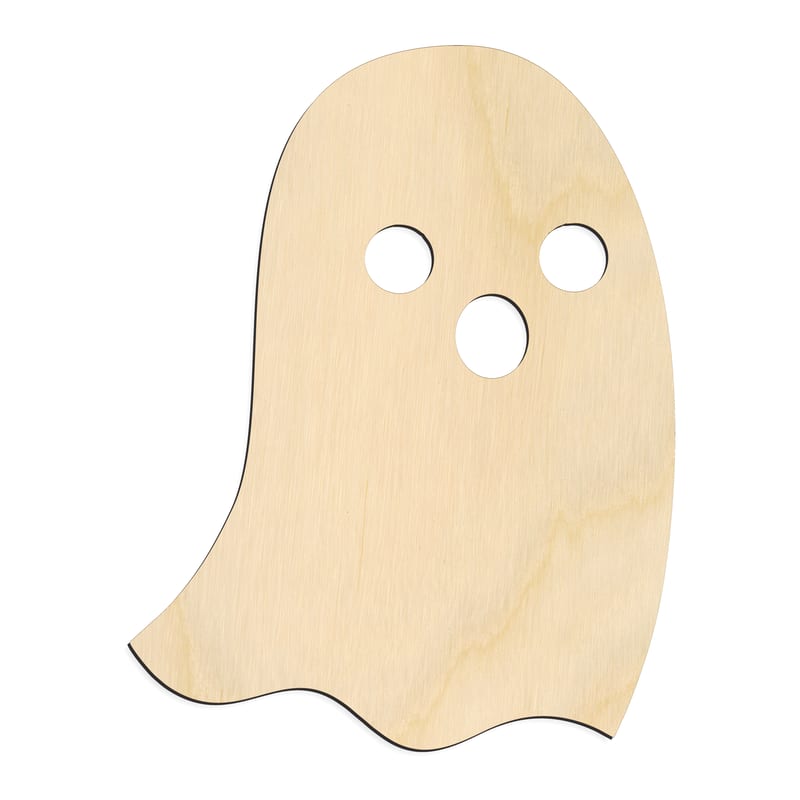 Laser-cut baltic birch silhouette of GHOST TALL
