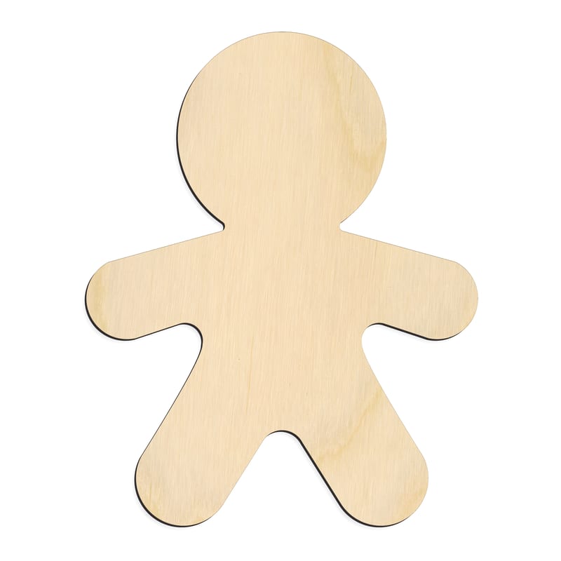 Laser-cut baltic birch silhouette of Gingerbread Person