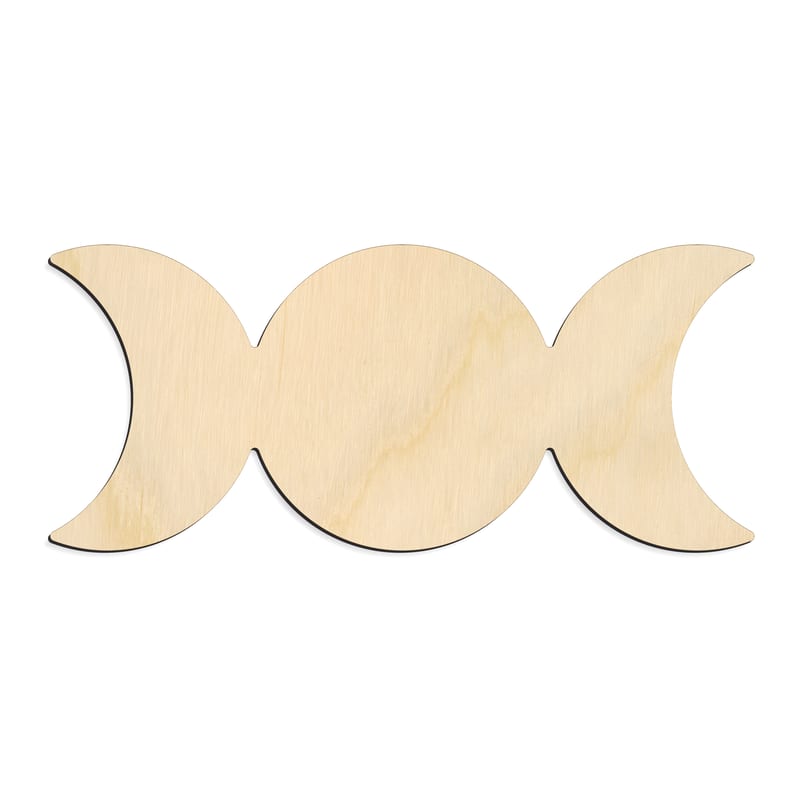 Laser-cut baltic birch silhouette of GODDESS SYMBOL