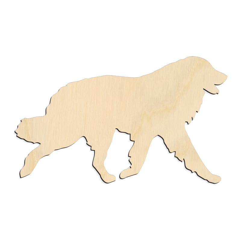 Laser-cut baltic birch silhouette of WALKING GREAT PYRENEES SILHOUETTE