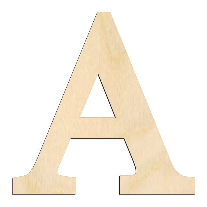 Laser-cut baltic birch silhouette of GREEK LETTER ALPHA
