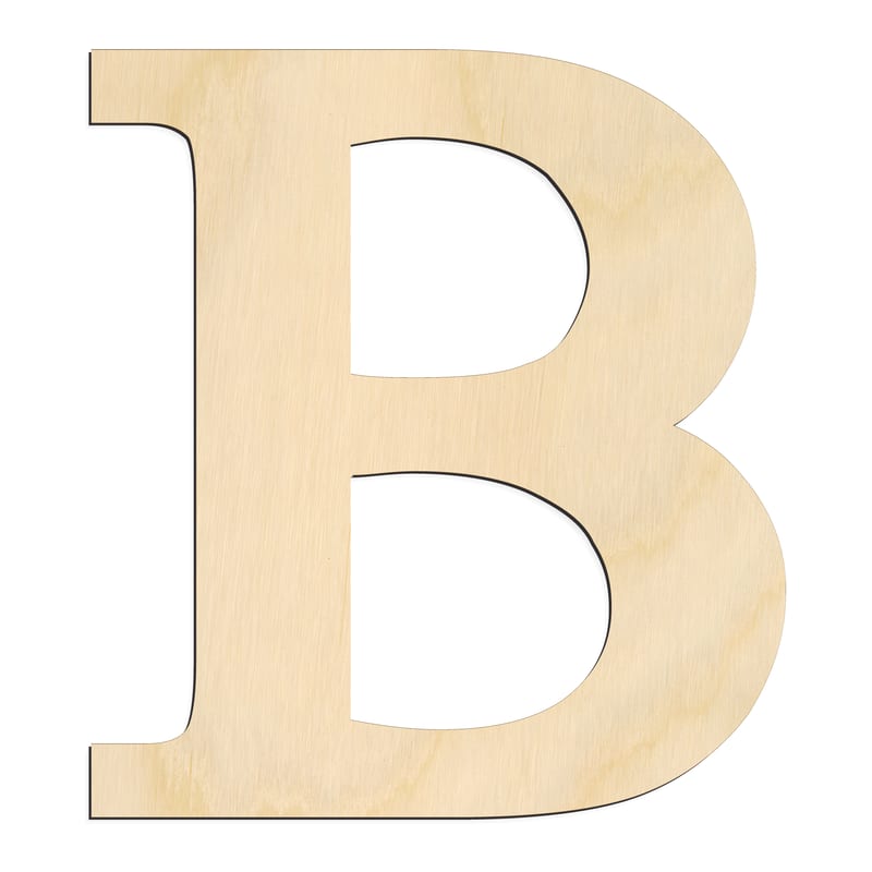 Laser-cut baltic birch silhouette of GREEK LETTER BETA