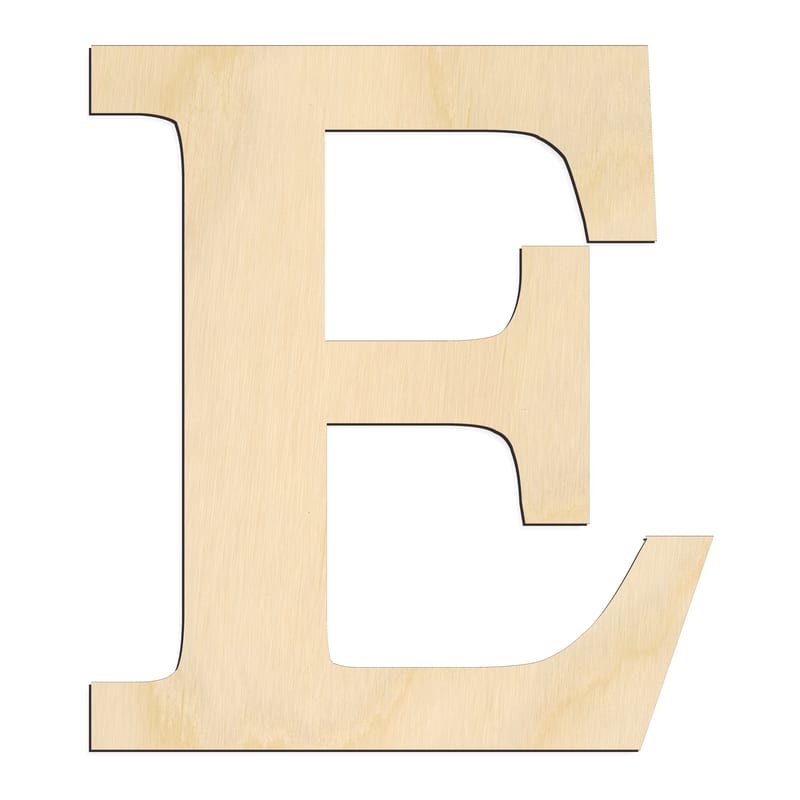 Laser-cut baltic birch silhouette of GREEK LETTER EPSILON
