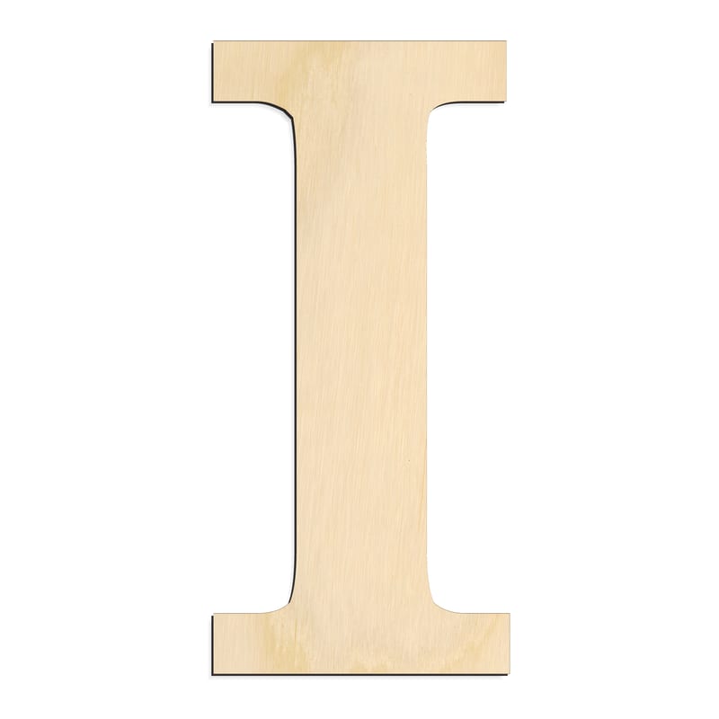 Laser-cut baltic birch silhouette of GREEK LETTER IOTA