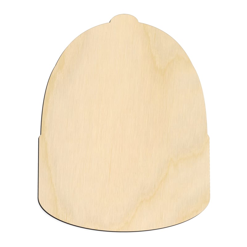 Laser-cut baltic birch silhouette of Hooded Hair Dryer