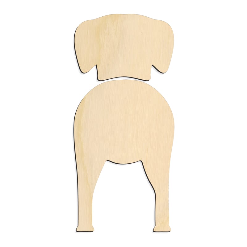 Laser-cut baltic birch silhouette of Harrier Dog