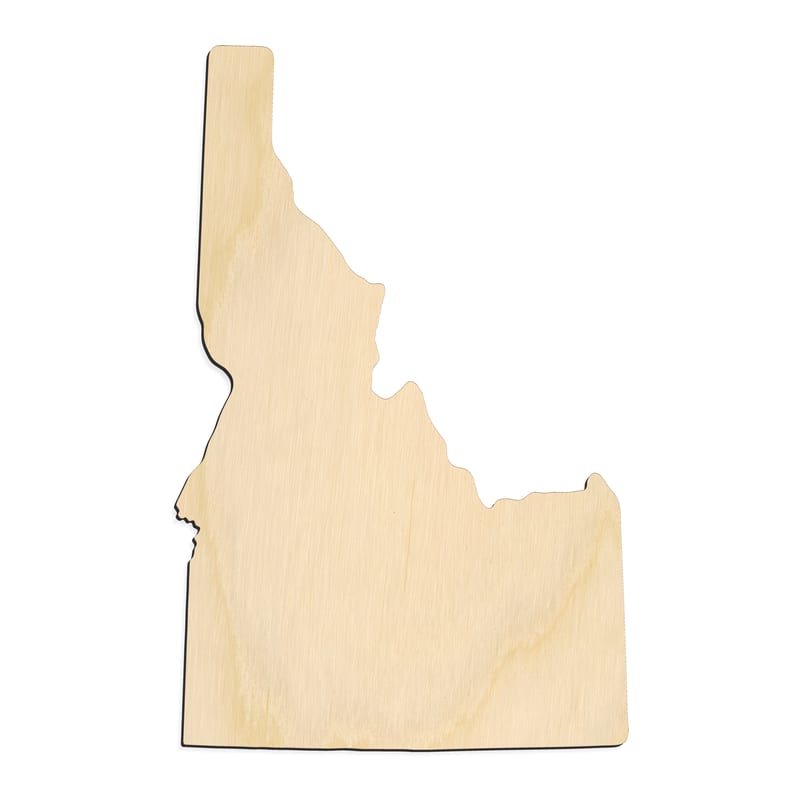 Laser-cut baltic birch silhouette of IDAHO STATE CRAFT VARIANT