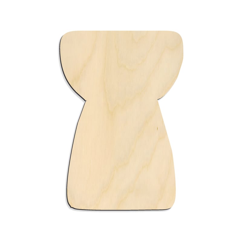 Laser-cut baltic birch silhouette of Dress Silhouette