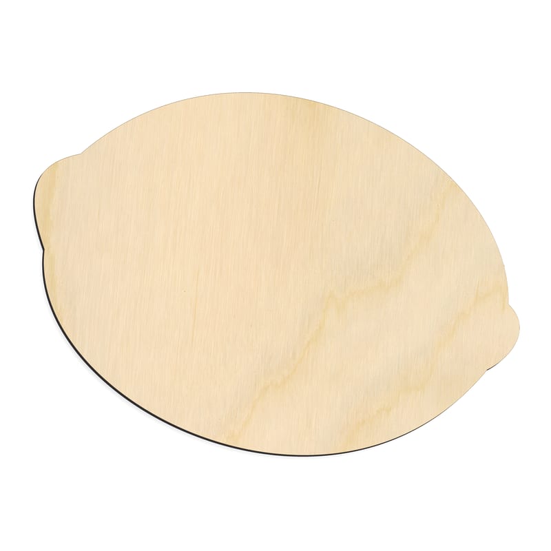 Laser-cut baltic birch silhouette of Lemon