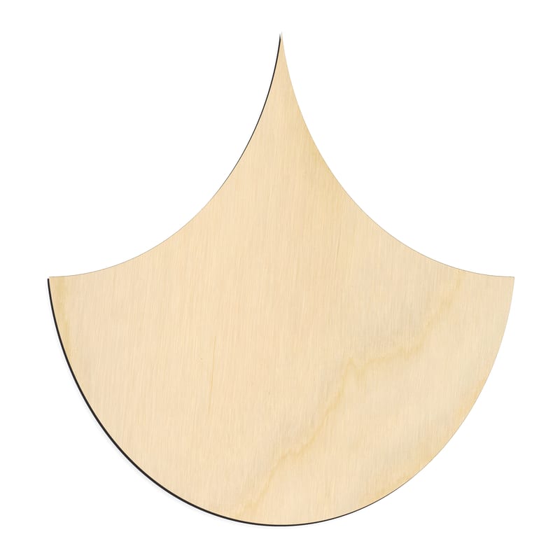 Laser-cut baltic birch silhouette of MERMAID SCALE