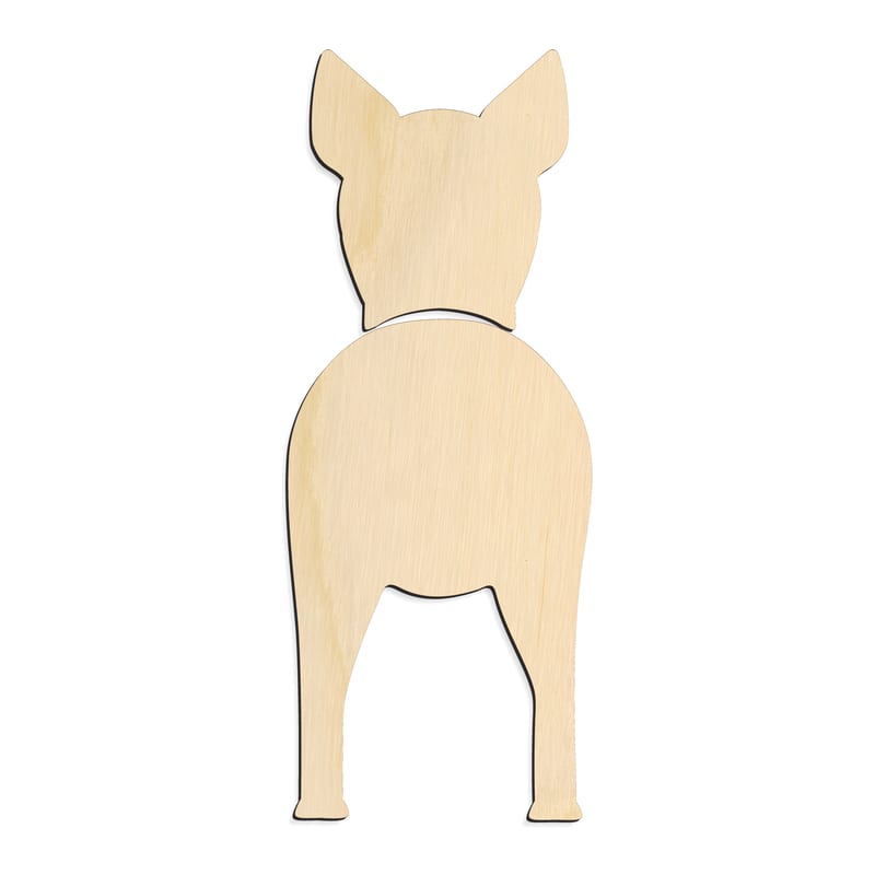 Laser-cut baltic birch silhouette of MINIATURE BULL TERRIER