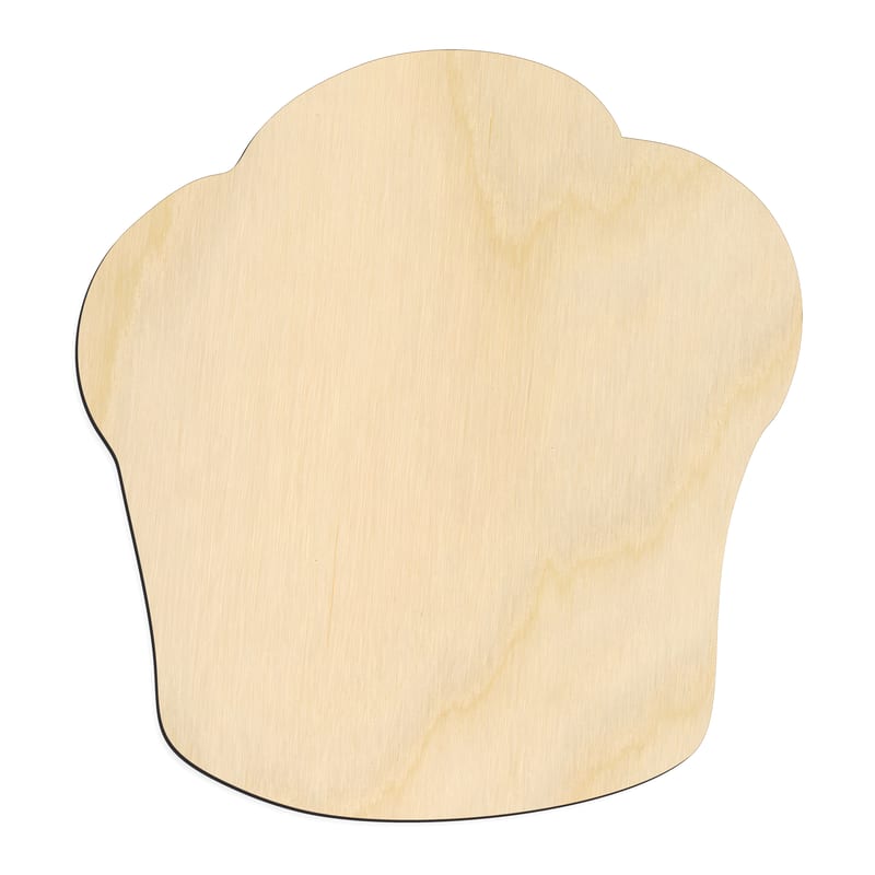 Laser-cut baltic birch silhouette of Chef Hat