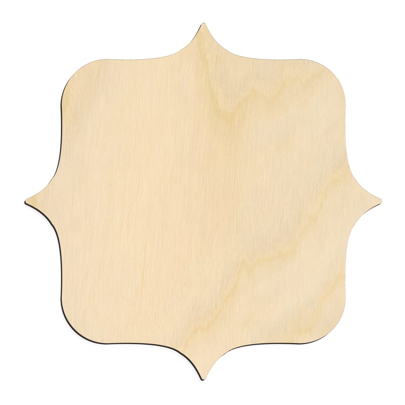 Laser-cut baltic birch silhouette of PLAQUE BRACKET