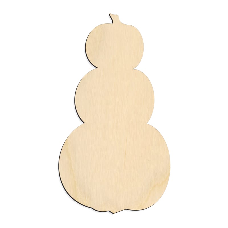 Laser-cut baltic birch silhouette of Pumpkin Stack