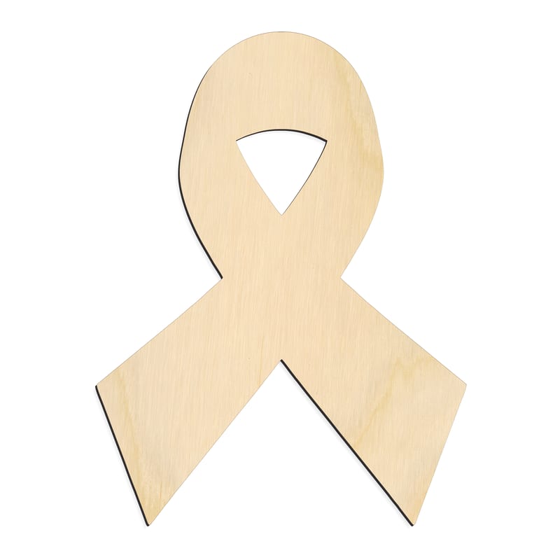 Laser-cut baltic birch silhouette of RIBBON