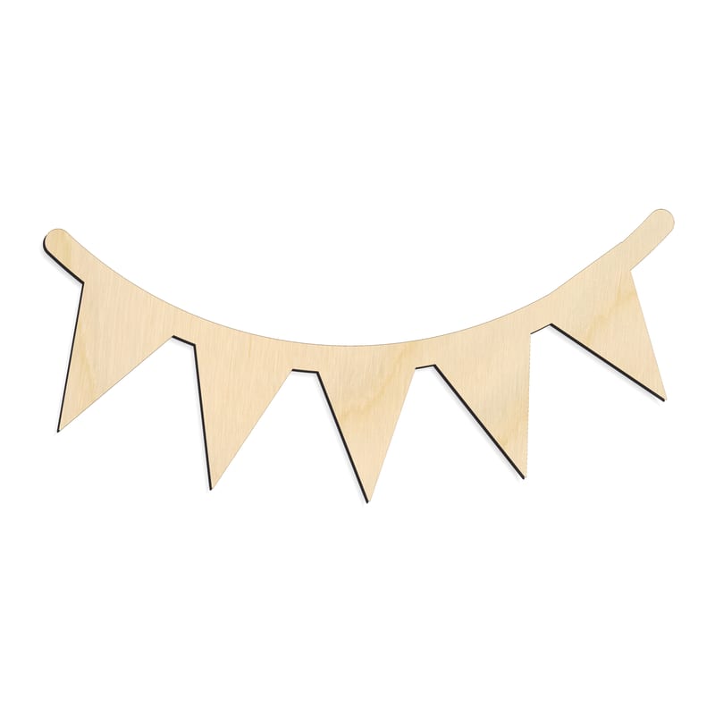 Laser-cut baltic birch silhouette of ROPE BANNER