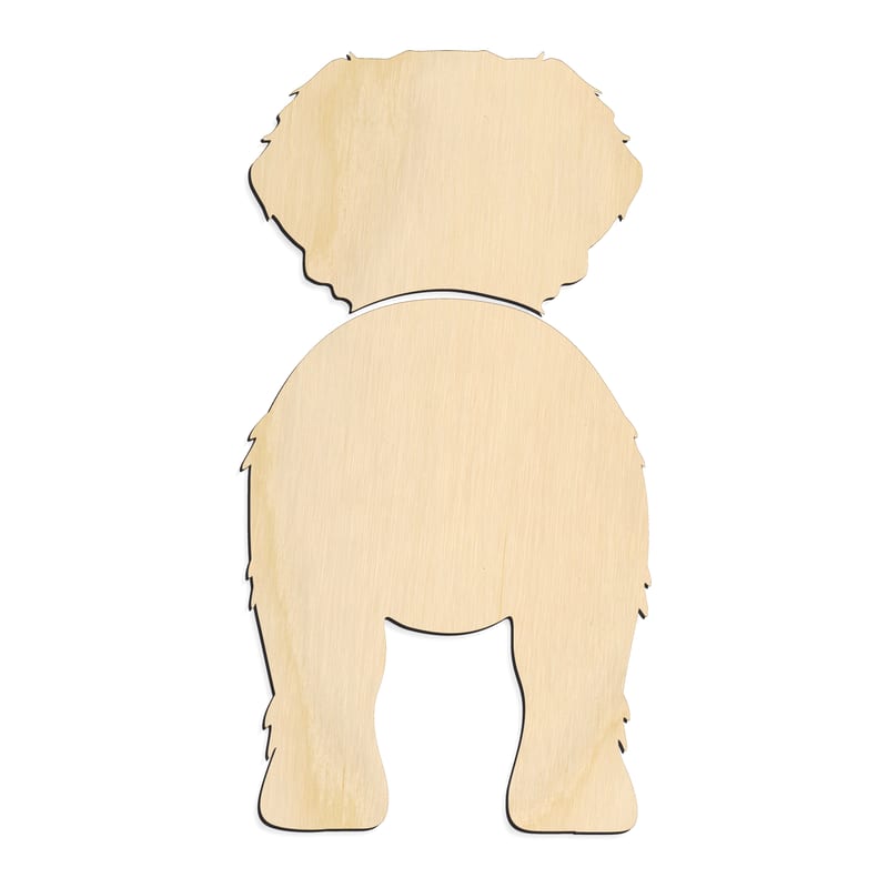 Laser-cut baltic birch silhouette of SAINT BERNARD