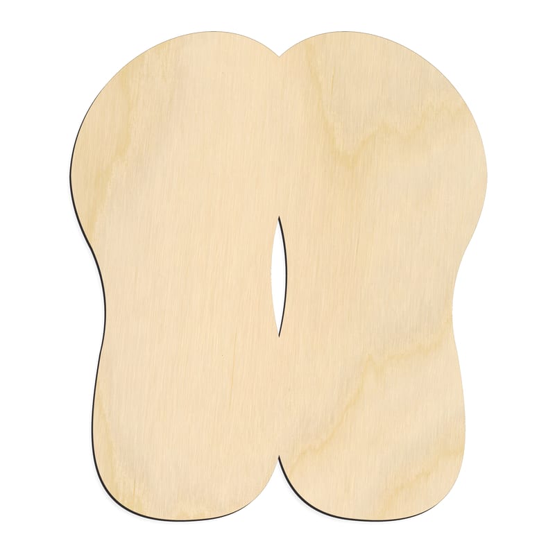 Laser-cut baltic birch silhouette of Sandals