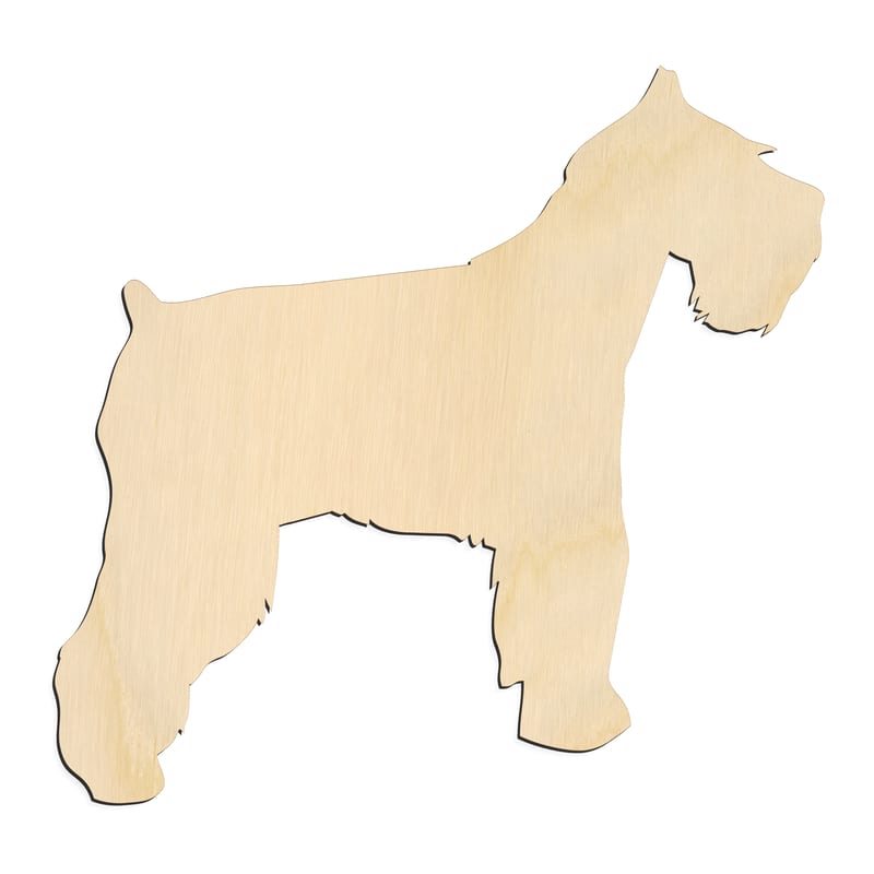 Laser-cut baltic birch silhouette of SHOW DOG SCHNAUZER